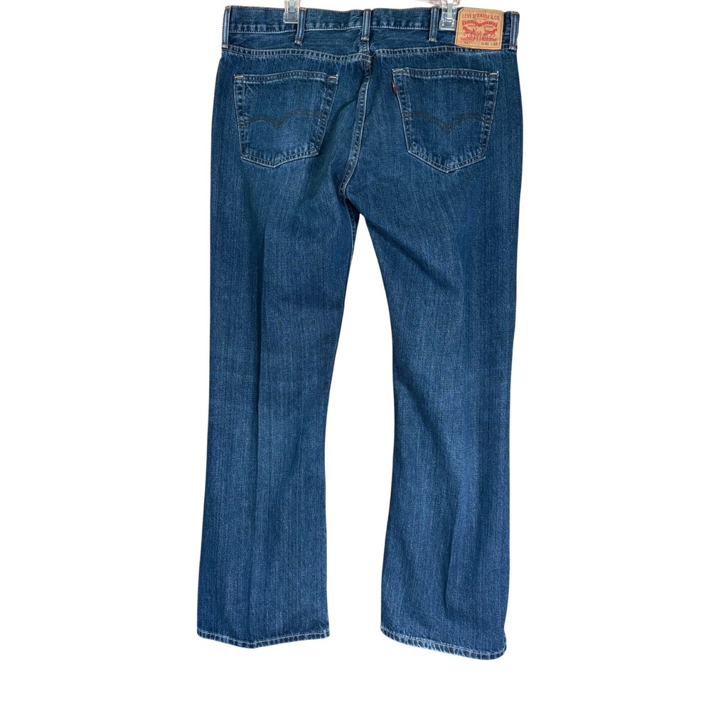 Levis 527 Bootcut Jeans Mens 40x32 Dark Wash Denim Pants - Picture 2 of 9